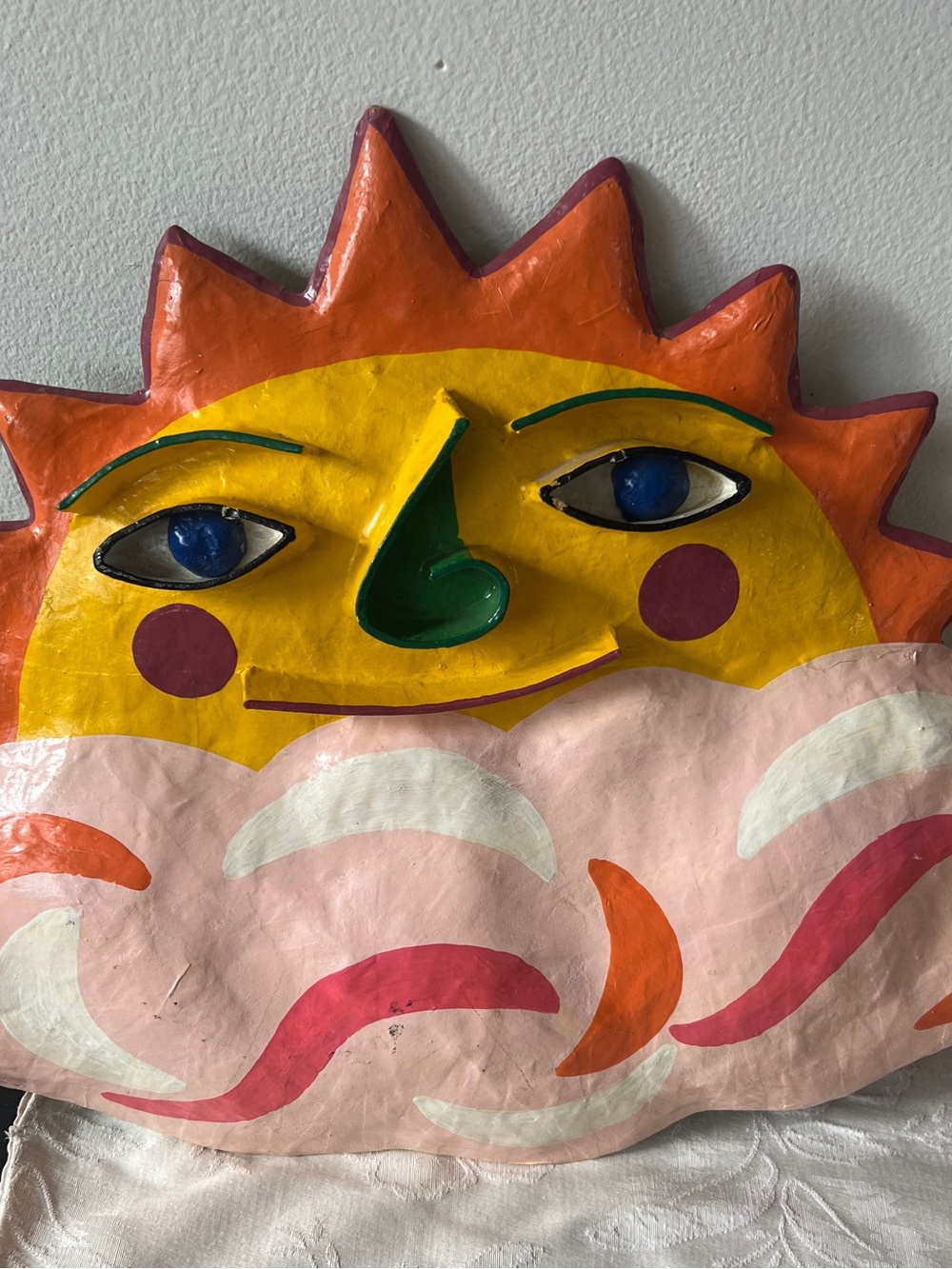 Rare Gina Truex Paper Mache Mask Signed
